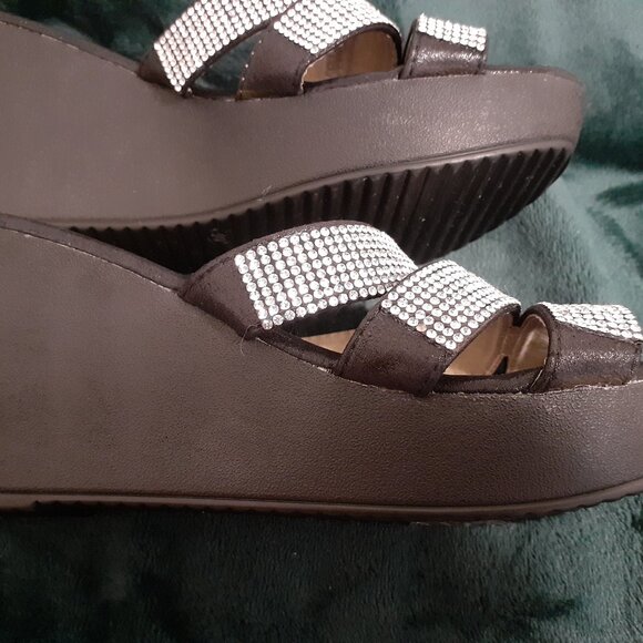 SPRING STEP PATRIZIA SPARKLE WEDGE HEEL SUNRAY NEW - Picture 12 of 15